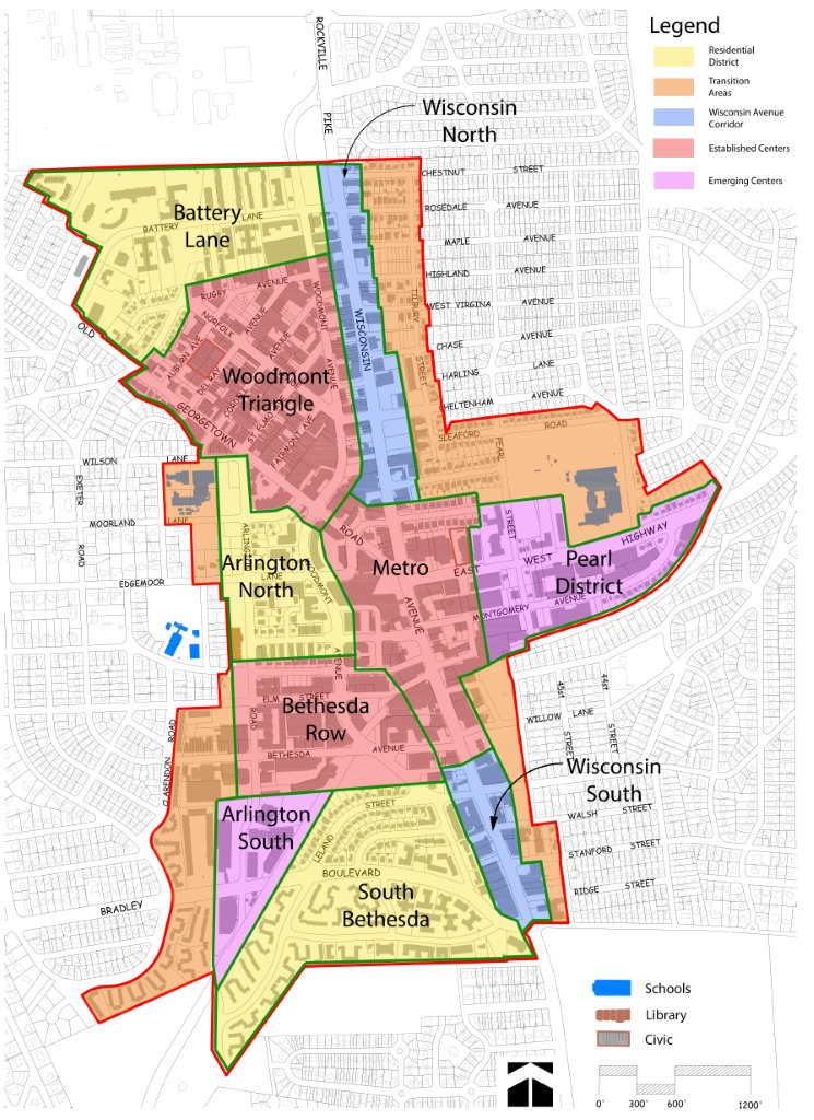 map of bethesda districts
