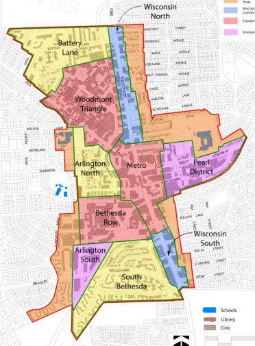 map of bethesda districts