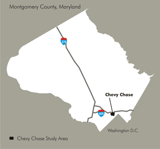 Chevy Chase Study Area map