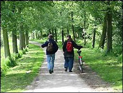 People walking.