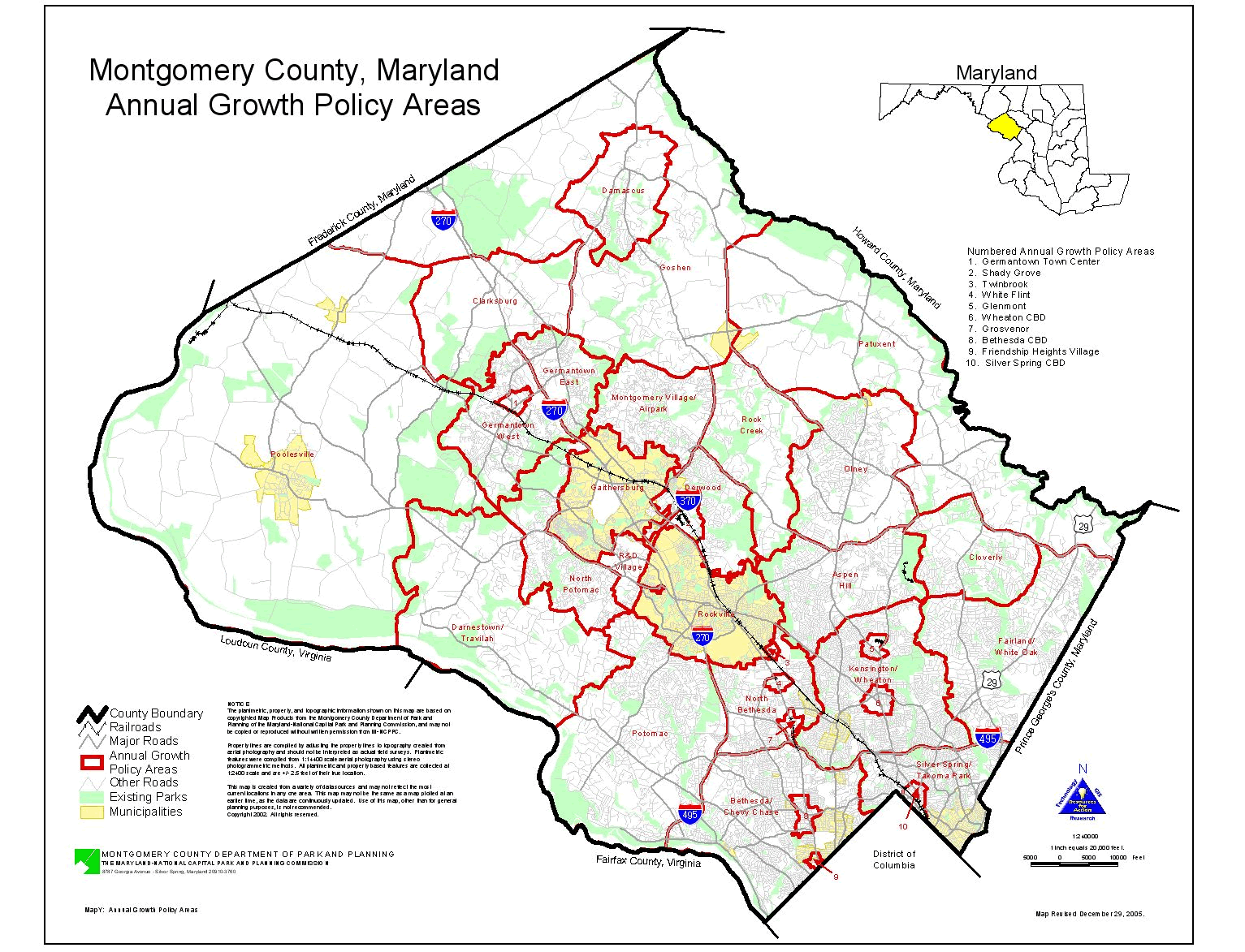 Montgomery County Map Cities Towns 2190