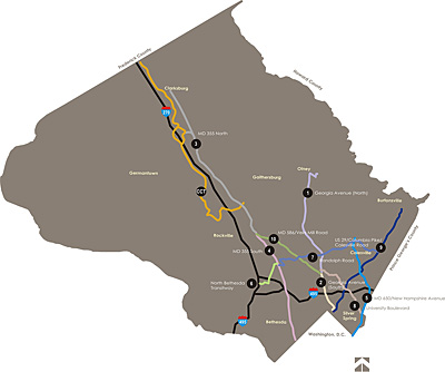 Transit Corridor Network Map