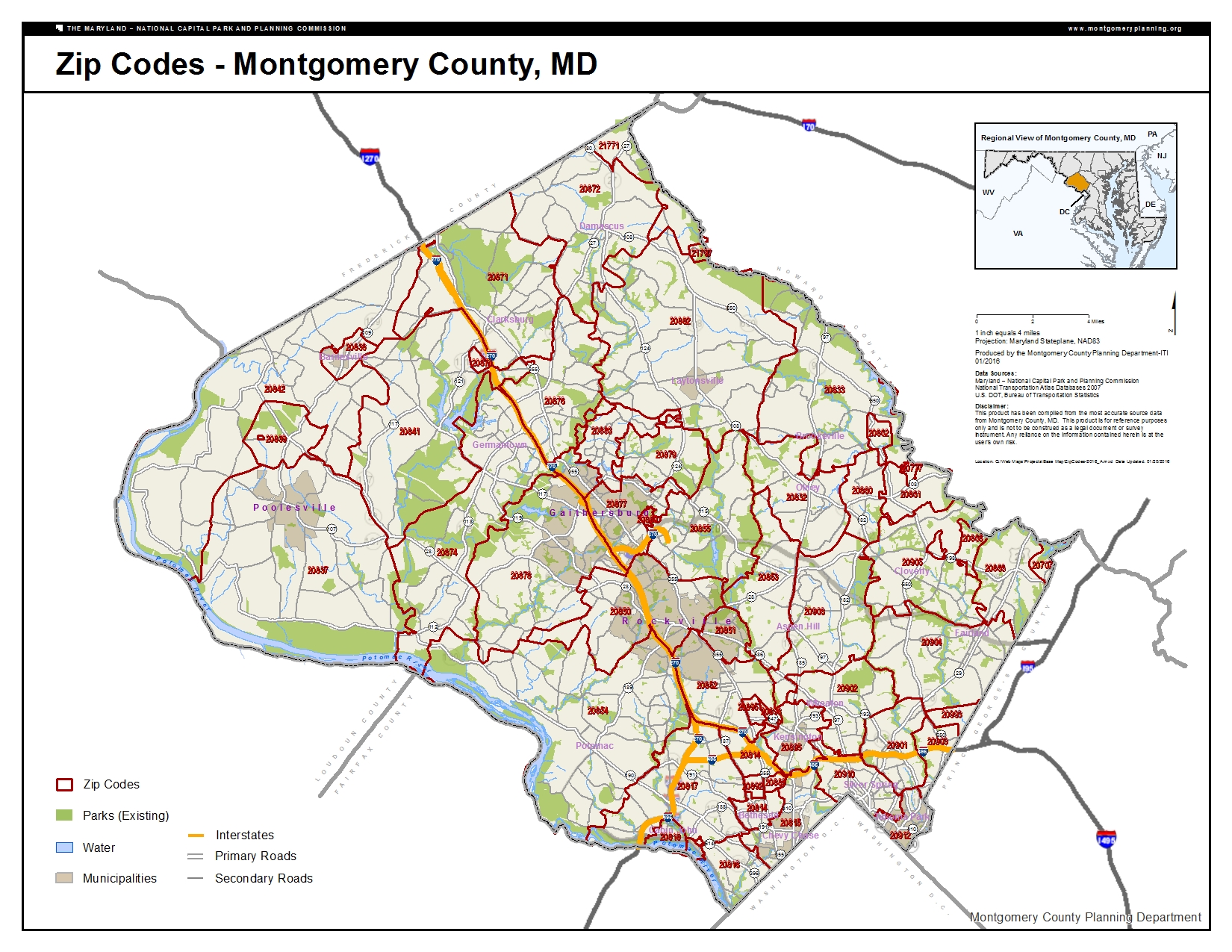 Zip Codes 2016 - Small JPEG - Montgomery Planning