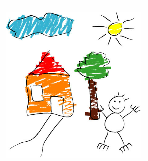 Kid Drawing House Vector Images (over 8,300)