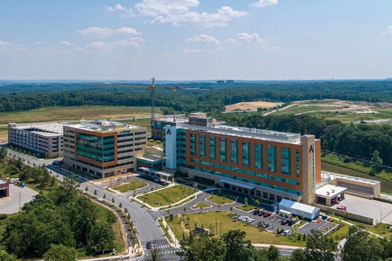 Aerial view of Medical Pavilion at White Oak Entry