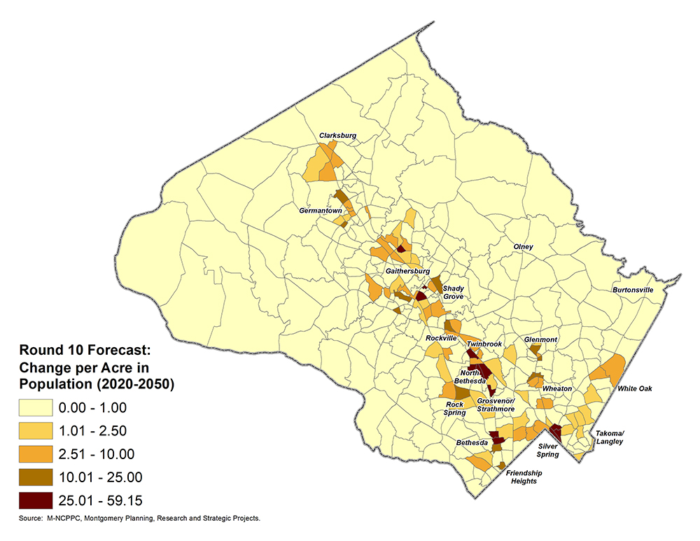 The Third Place » Steady growth projected for Montgomery County over