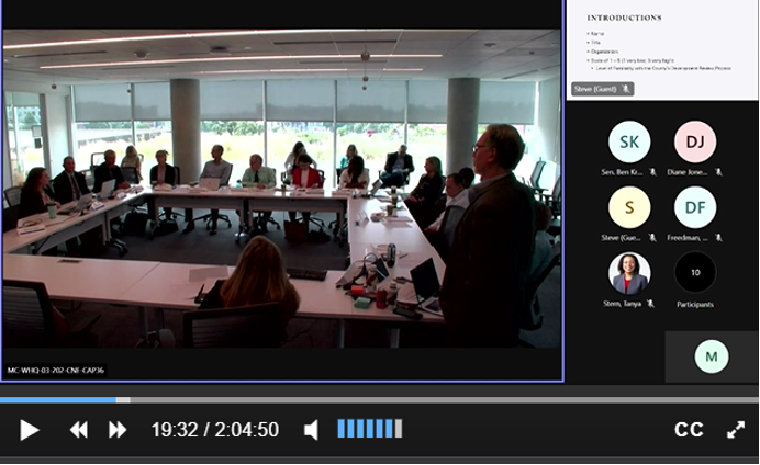 screenshot of Development Review Work Group meeeting video