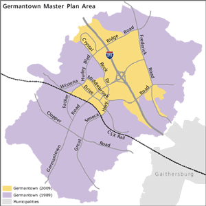Map of Germantown 2009 Employment Area