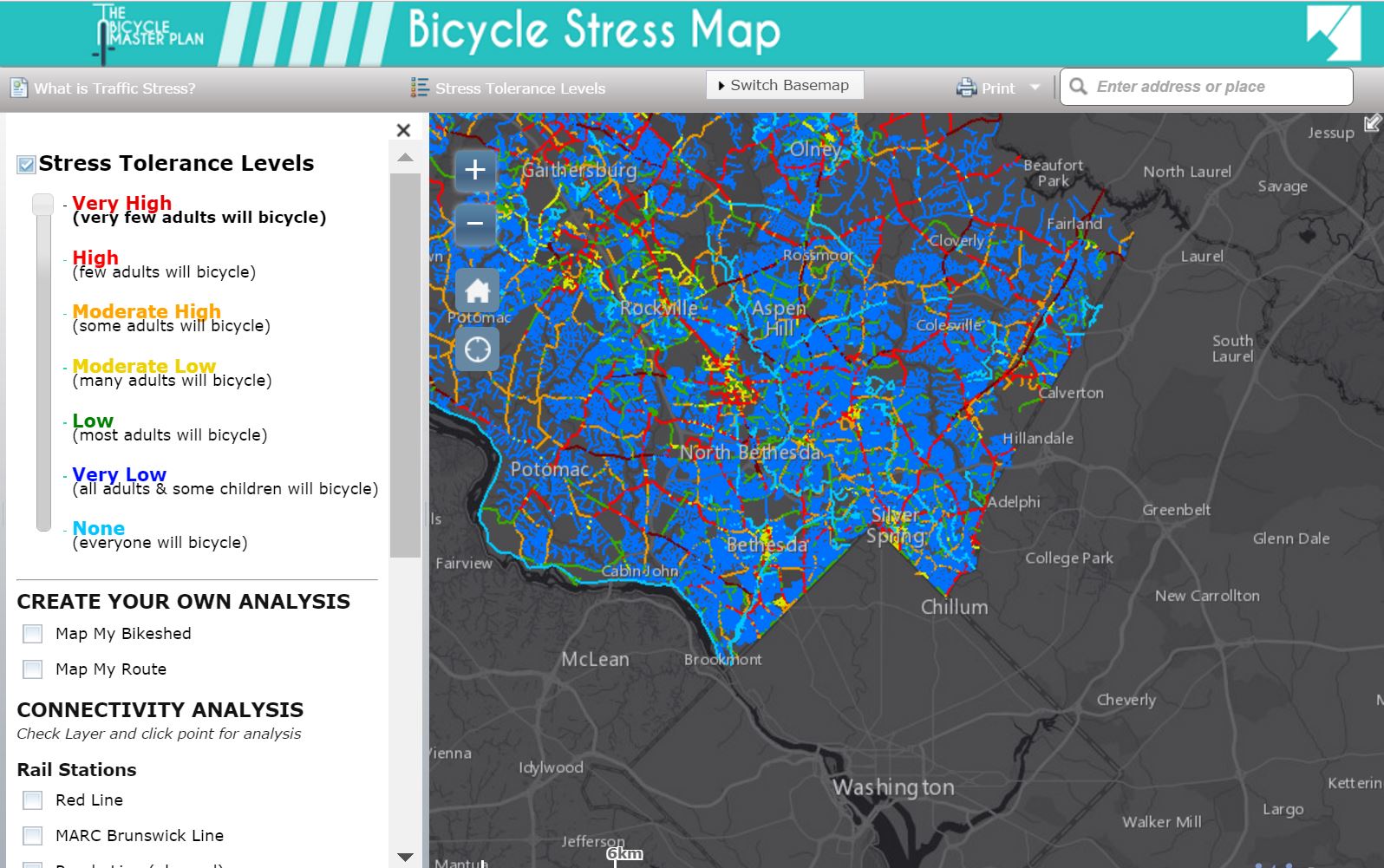 Planning Department Relaunches Bicycle Stress Map with New Features ...