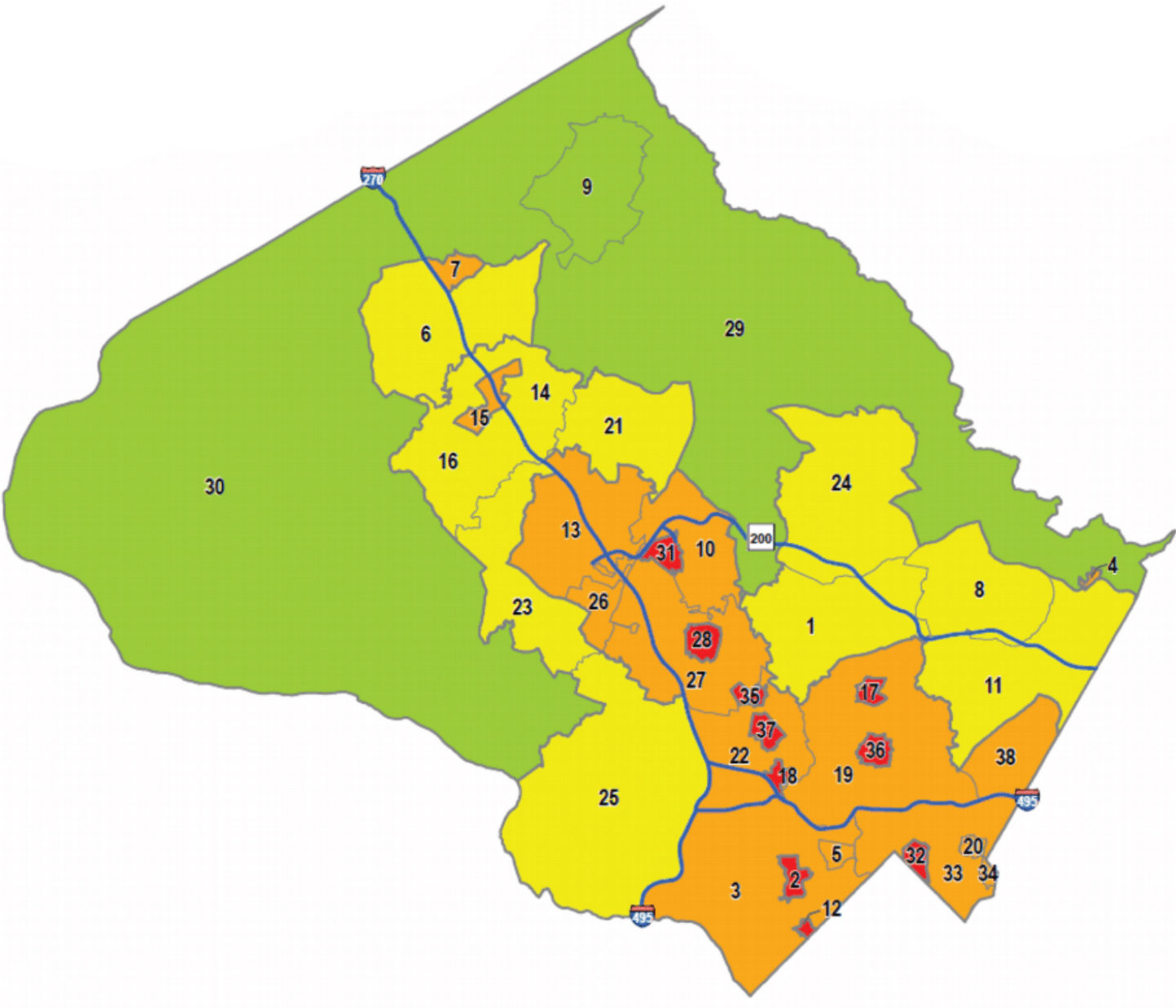 Map of County
