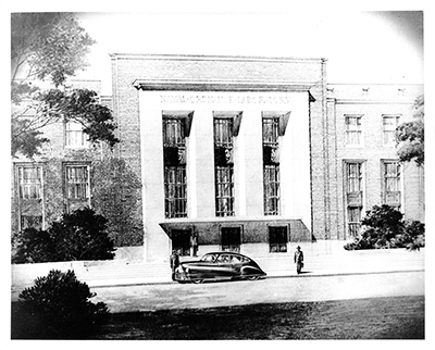 Architect's Rendering, early 1940s, possibly by Otto Eggers of Eggers and Higgins. Source: GSA.