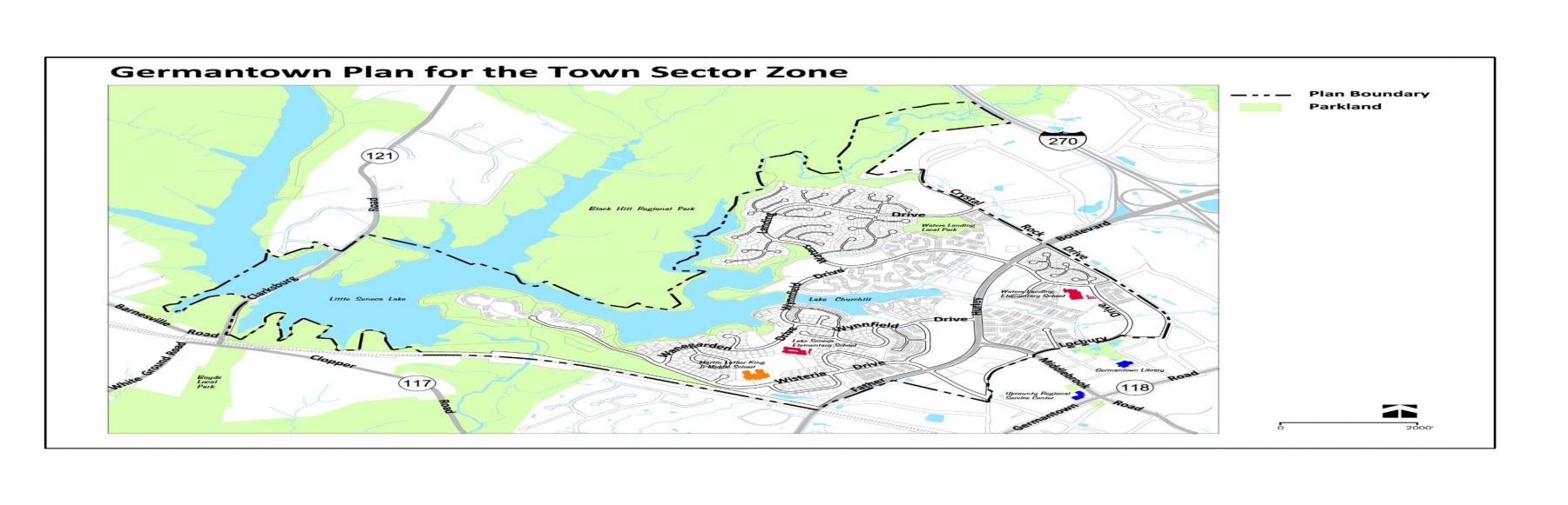 Germantown Plan for the Town Sector Zone Map - Montgomery Planning