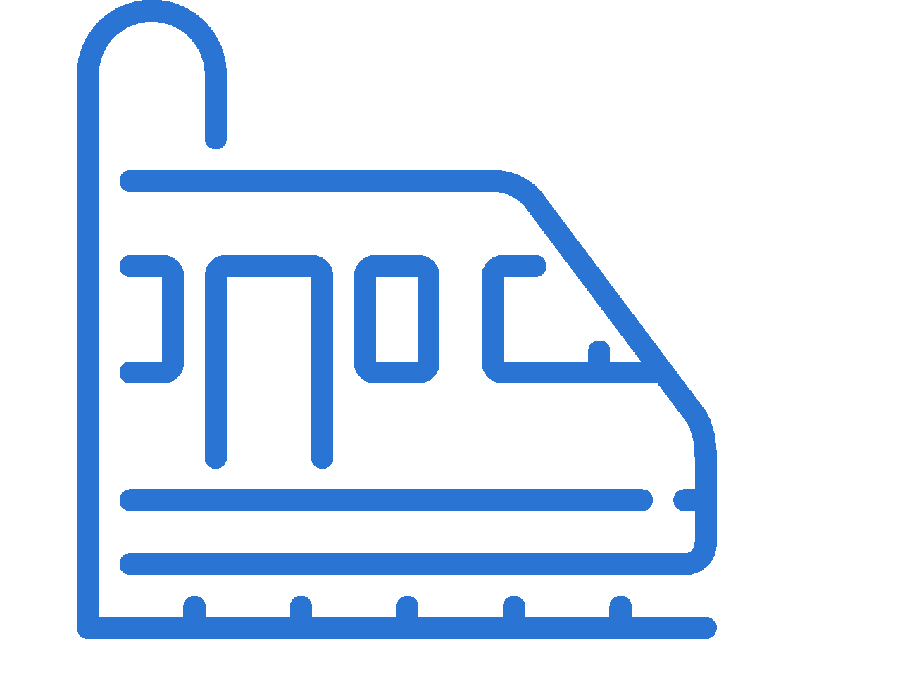 Outline of Metro train at station