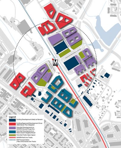 Thumbnail of existing and potential development around Shady Grove Metro Station