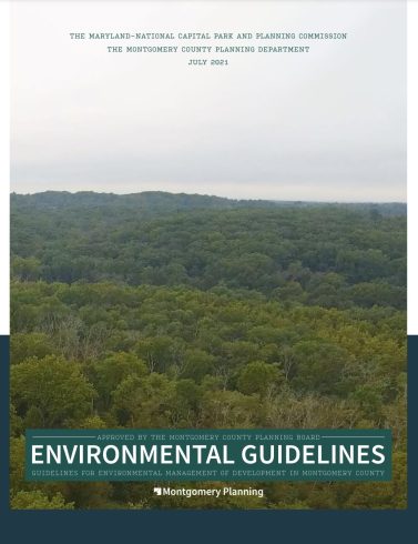 Environmental Guidelines cover - aerial photo of forests