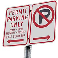 Residential Permit Parking signage