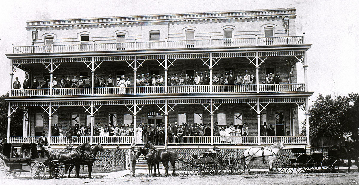 historic photo of multistory hotel