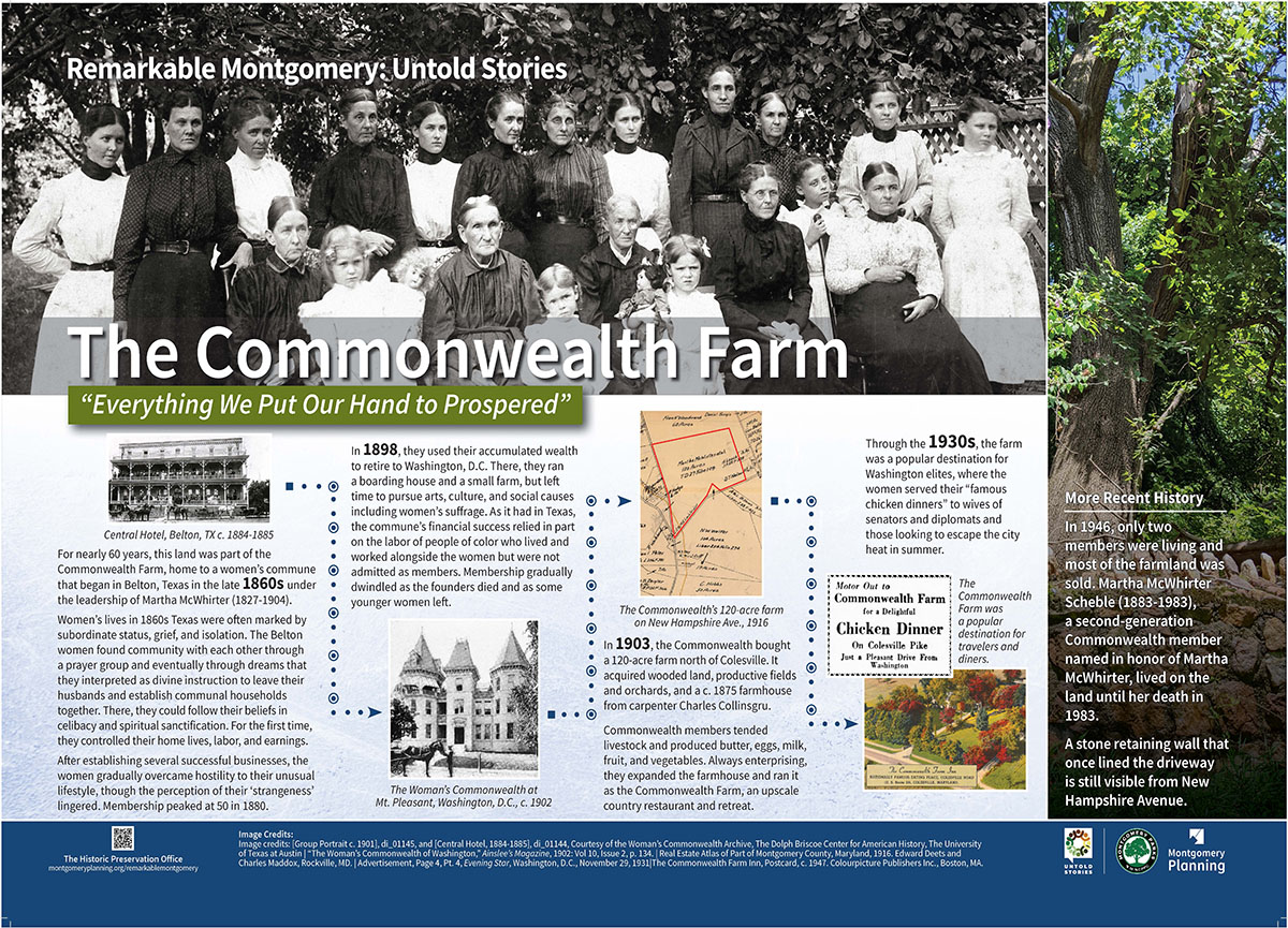 Historic marker: The Commonwealth Farm