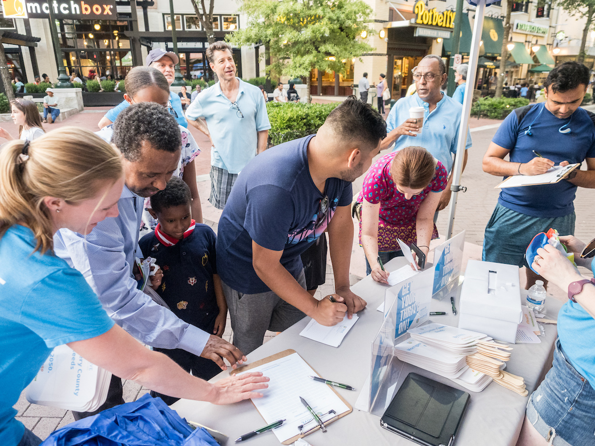 planners engaging community members in downtown silver spring
