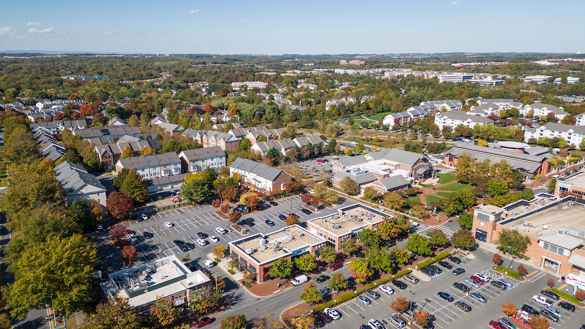 aerial of Germantown Town Center